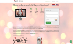 Magische Kerstman Gerard du Buf goochelende kerstman